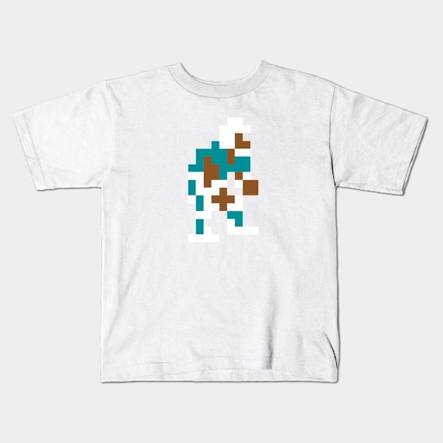 8-Bit Linebacker - Miami Kids T-Shirt by The Pixel League